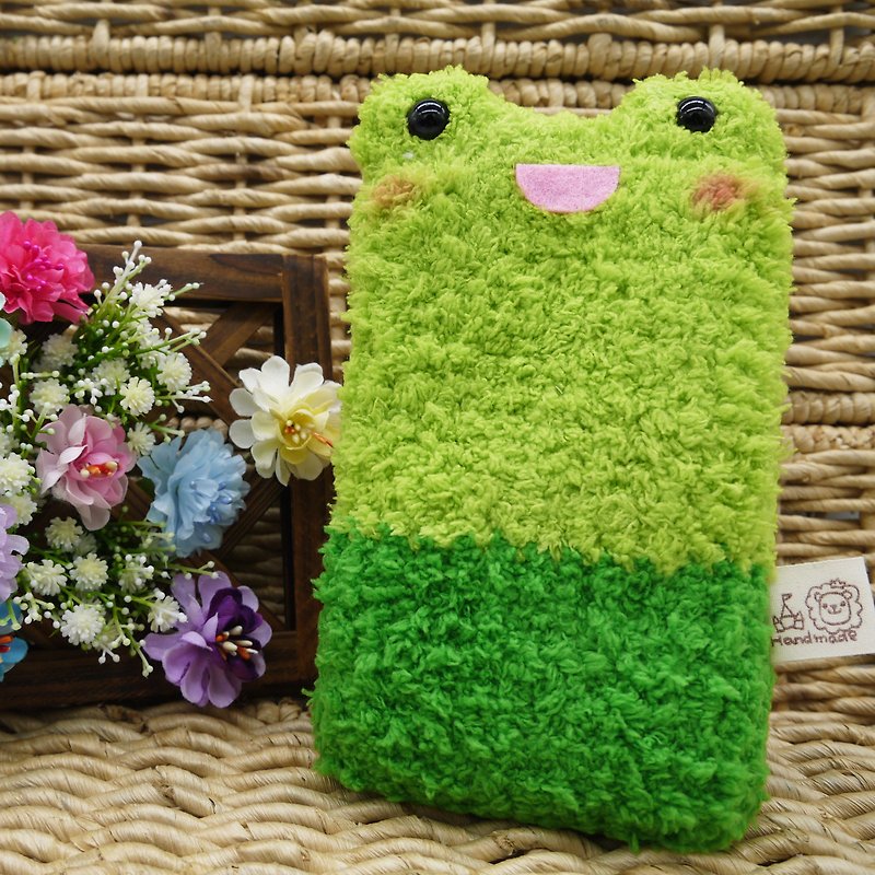青蛙-毛线编织 手机袋  手机包  iphone 三星 小米 - 手机壳/手机套 - 其他材质 