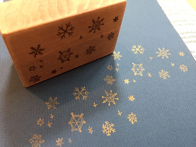 Snow crystal　スタンプ - 印章/印台 - 其他材质 咖啡色