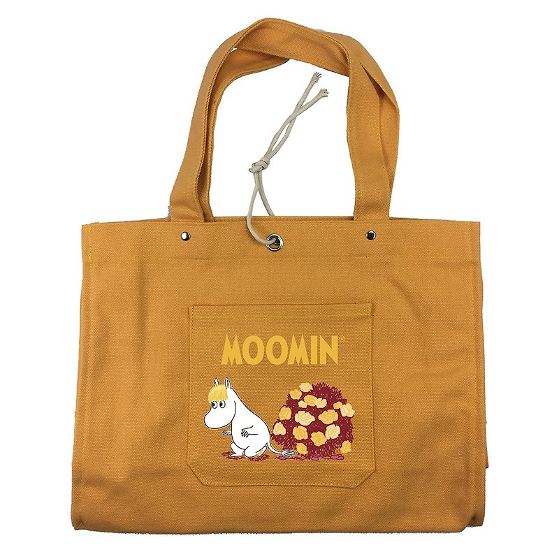 Moomin噜噜米授权-日系手提方包(橘),AE03 - 侧背包/斜挎包 - 棉．麻 红色