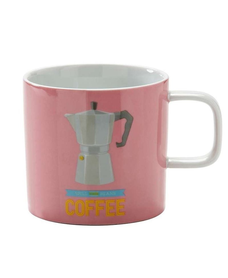 SUSS-英国Rayware北欧简约风咖啡壶设计图腾马克杯-现货 - 咖啡杯/马克杯 - 陶 粉红色