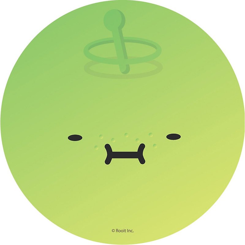 新创系列-【大脸瓜】 (圆)-吸水杯垫-没个性星人Roo,EB1BB03 - 杯垫 - 陶 绿色