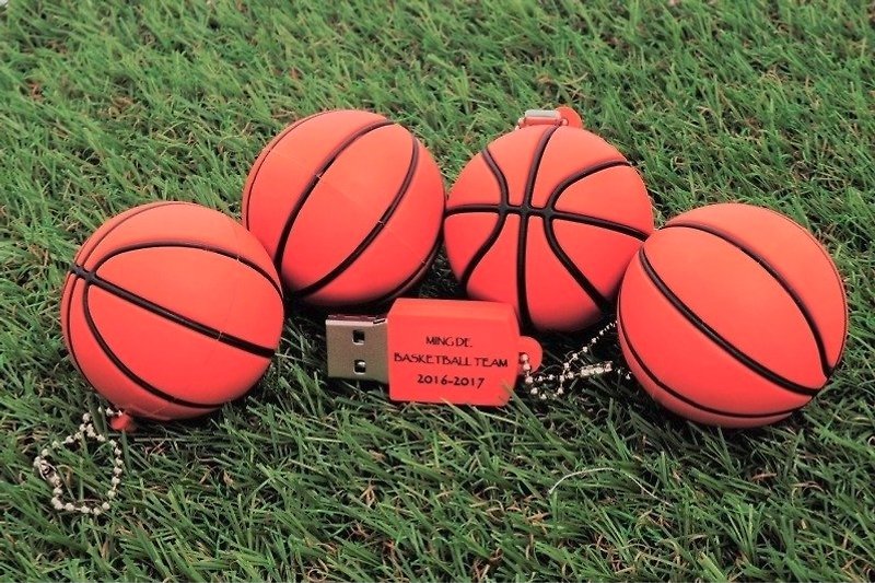 篮球 造型随身碟 8GB +双面印刷 - U盘 - 橡胶 