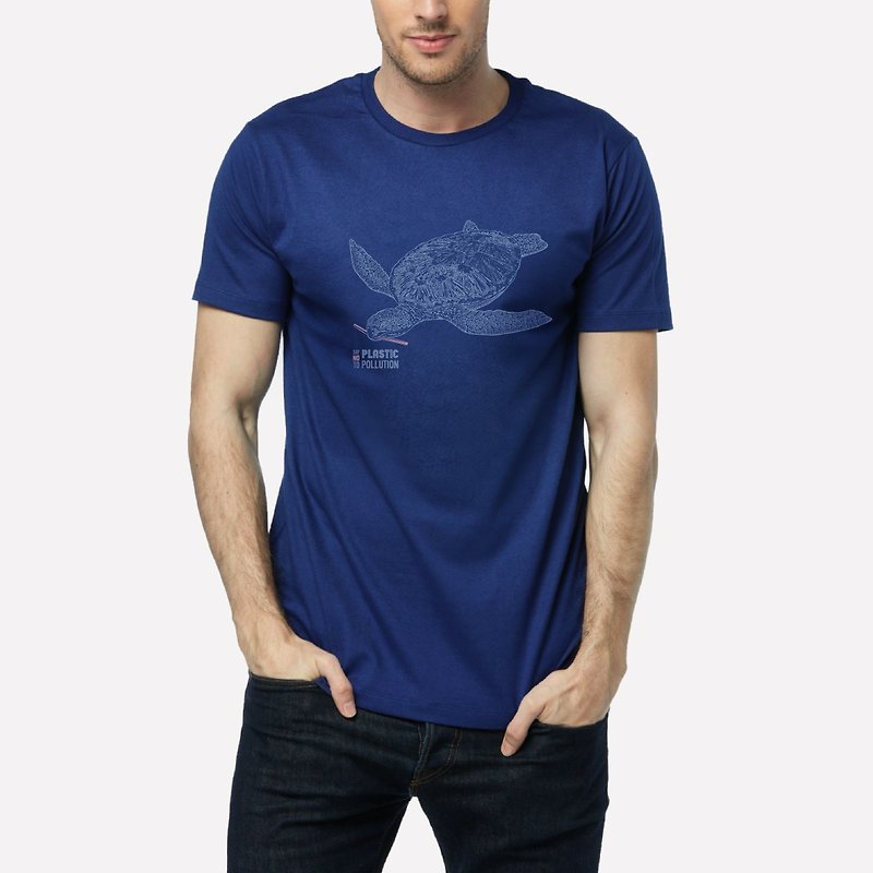 T-shirt Unisex Adult - Turtle Straw | 4 Colours - 男装上衣/T 恤 - 棉．麻 多色