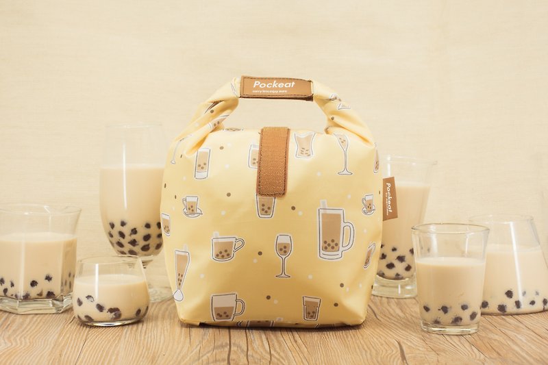 Pockeat Pearl Milk Tea - EcoWithPinkoi x agooday - 便当盒/饭盒 - 防水材质 黄色