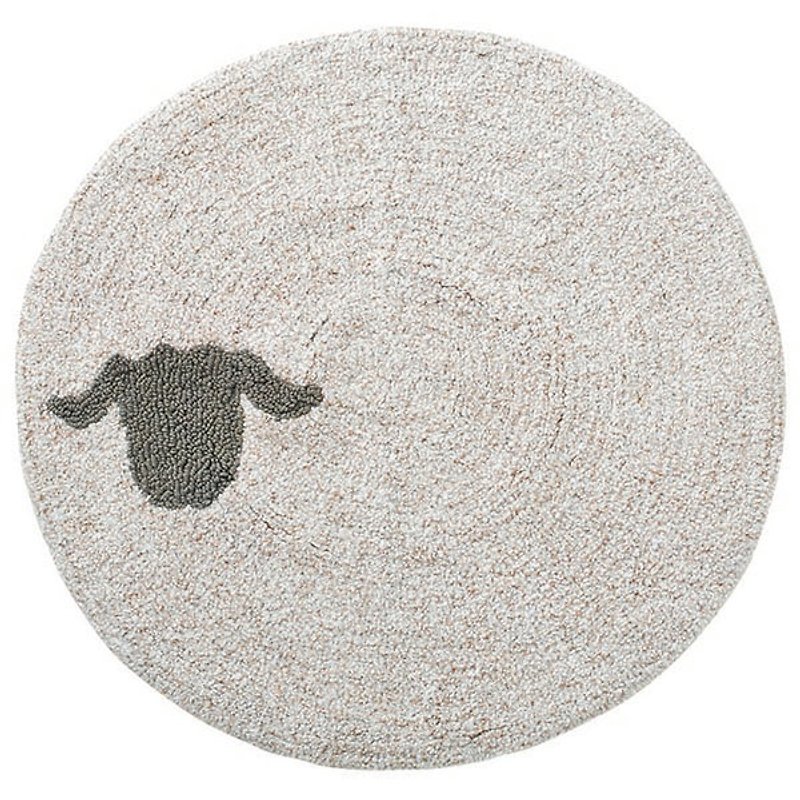 Mix Sheep-小羊咩造型地垫(米白) - 地垫/地毯 - 棉．麻 白色