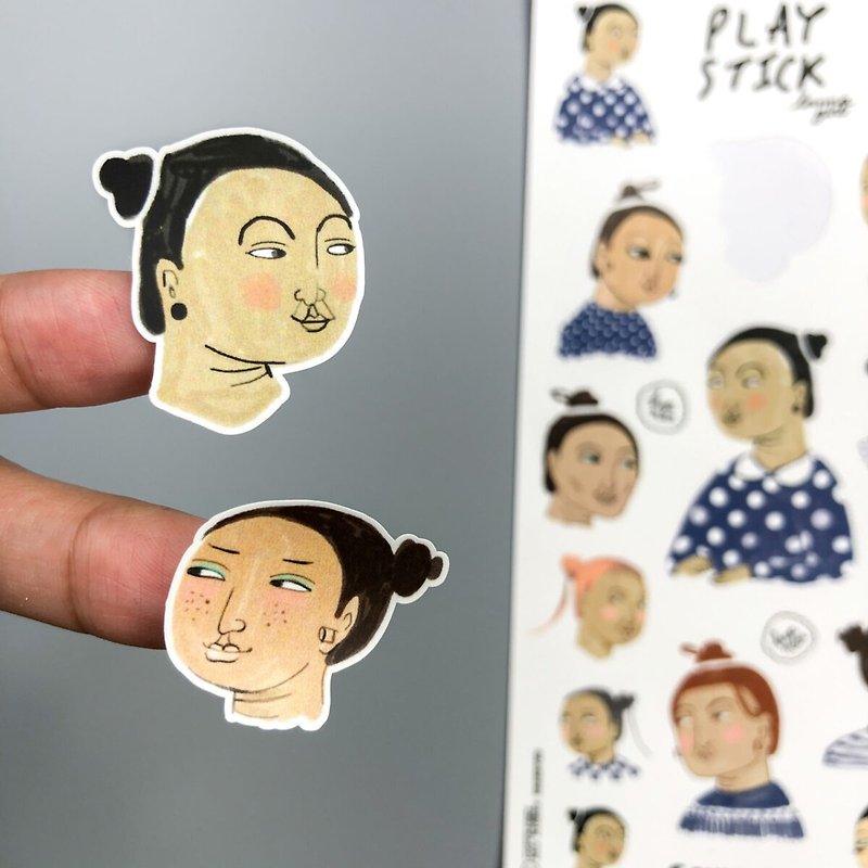 Sticker – Lanna women - 贴纸 - 纸 多色