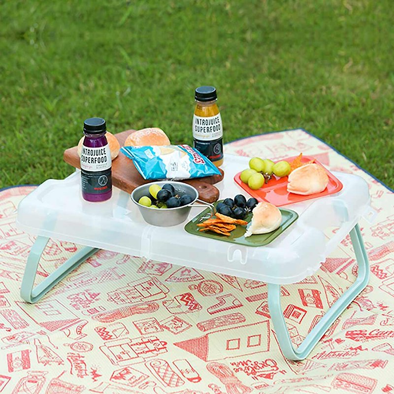 折叠餐桌附野餐垫 (2色可选) - 野餐垫/露营用品 - 塑料 多色