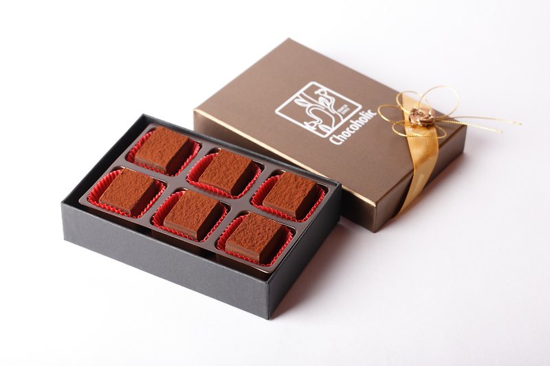 70%原味生巧克力礼盒（6入） - 巧克力 - 新鲜食材 咖啡色