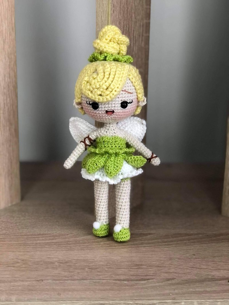 crochet doll , tinker bell , doll , amigurumi , peter pan , toy - 玩偶/公仔 - 其他材质 多色