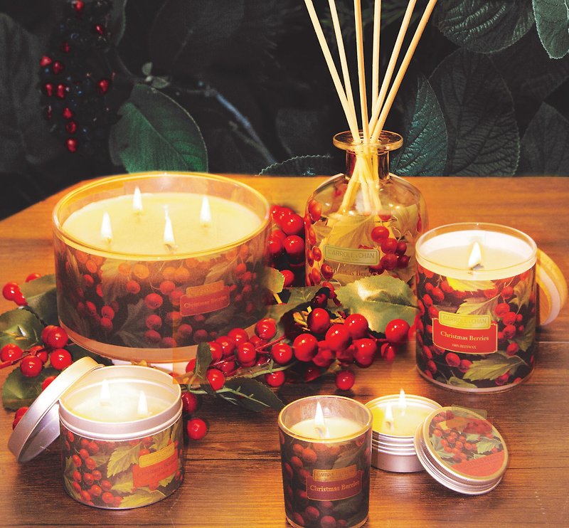 【圣诞必买】圣诞浆果味圣诞套装 - 蜡烛/烛台 - 蜡 