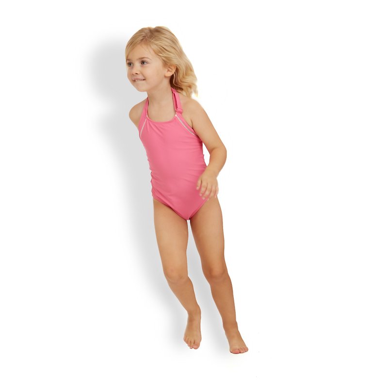HANNAH 童装: 高颈连身泳衣 - 泳衣/游泳用品 - 其他材质 粉红色