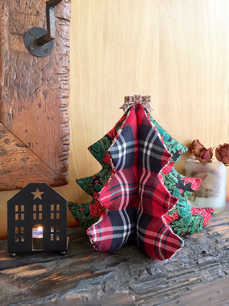 布制座枱圣诞树装饰摆设 - 摆饰 - 棉．麻 红色