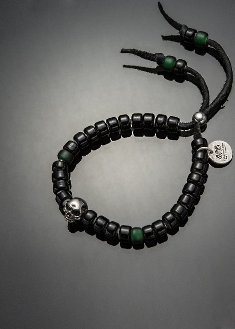 Folk Style Skull Bracelet | 民族风骷髅手环 - 手链/手环 - 其他金属 黑色
