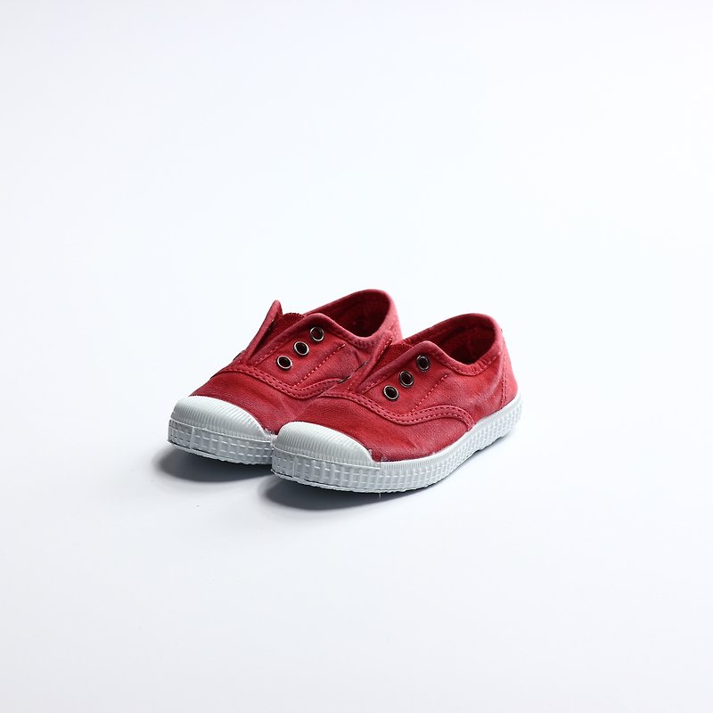 西班牙国民帆布鞋 CIENTA 童鞋 洗旧 红色 香香鞋 70777 49 - 童装鞋 - 棉．麻 红色