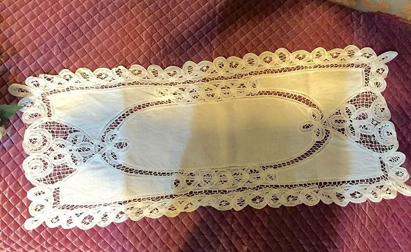 欧洲复古手织蕾丝桌巾/桌布/居家装饰 - 餐垫/桌巾 - 其他材质 