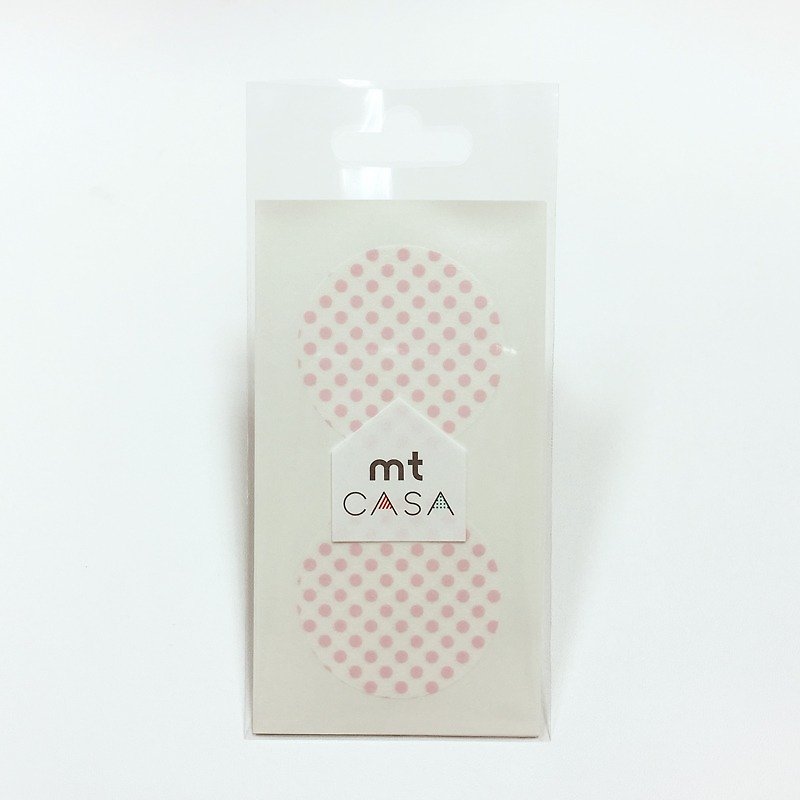 KAMOI mt CASA Seal 和纸圆贴【水玉点点 草莓牛奶 (MTCDS021)】 - 墙贴/壁贴 - 纸 粉红色