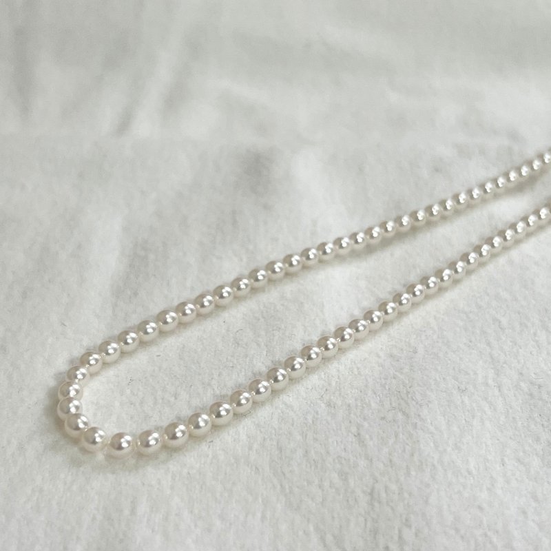パールネックレス あこや真珠 3.5-4ミリ ベビーパール 日本産 希少 - 项链 - 珍珠 白色