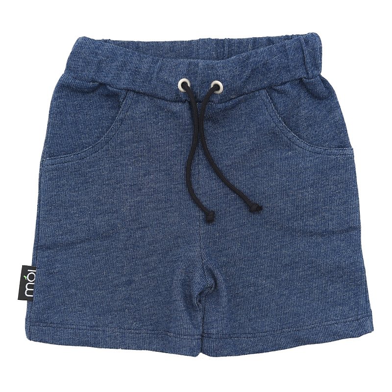 Mói Kids 冰岛有机棉童装软牛仔短裤6M至6岁 - 童装裤 - 棉．麻 蓝色