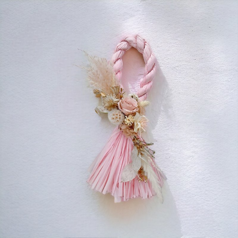 注连绳 (蜜桃香槟色调) - 干燥花/捧花 - 其他材质 粉红色