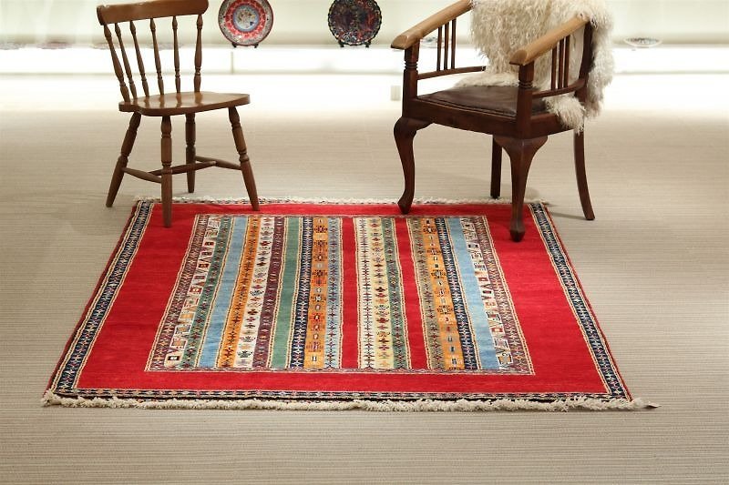 New jug design handmade carpet wool rug red 208×154cm - 地垫/地毯 - 其他材质 红色