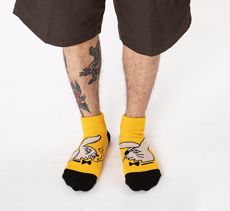 Stay Gold x Holie Glory Socks联名兔女郎短袜 - 袜子 - 其他材质 黄色