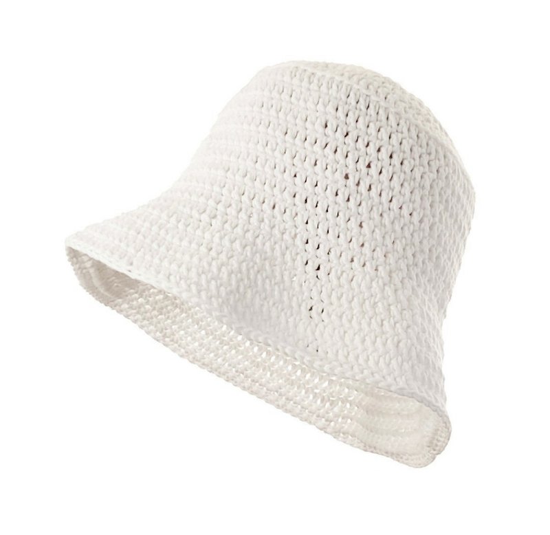 手工钩针编织夏季帽子棉帽 - 帽子 - 棉．麻 白色