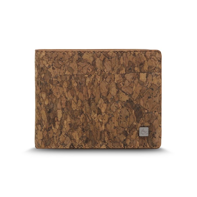 CORCO 零钱袋软木短夹 - 块纹棕 - 皮夹/钱包 - 防水材质 