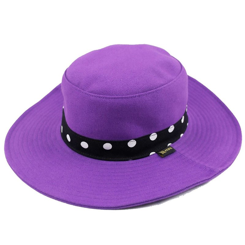 ATIPA 宽边帽巴拿马帽适合世界时尚之旅 - 帽子 - 棉．麻 紫色