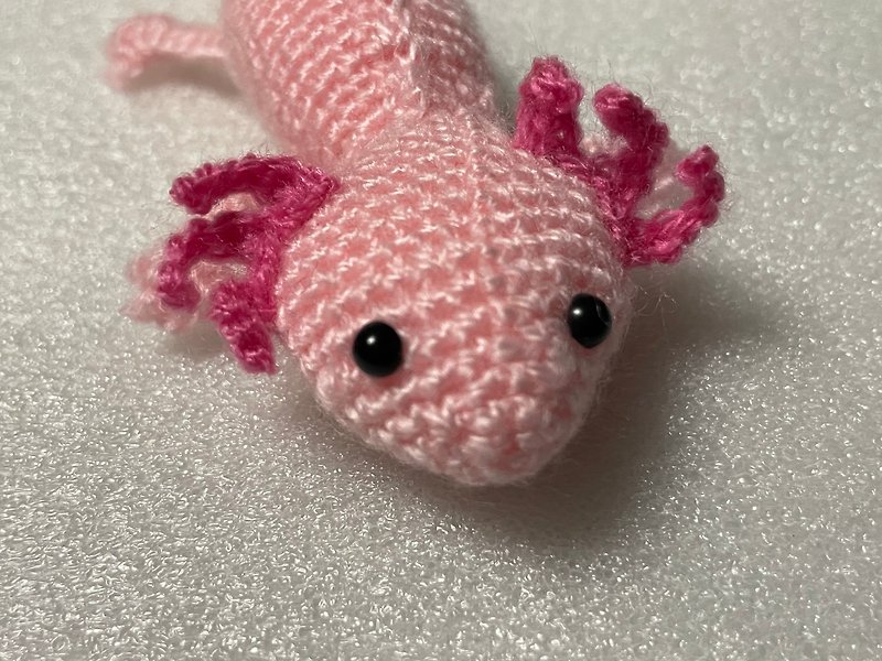かぎ針編み海洋生物ウーパールーパーかわいい編みぐるみ - 编织/刺绣/羊毛毡/裁缝 - 棉．麻 粉红色