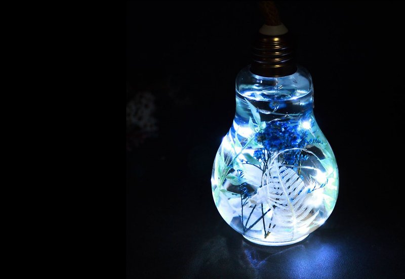 最美花语系夜灯-蓝色世界 世界唯一专利台湾设计师原创手工定制 - 灯具/灯饰 - 玻璃 蓝色