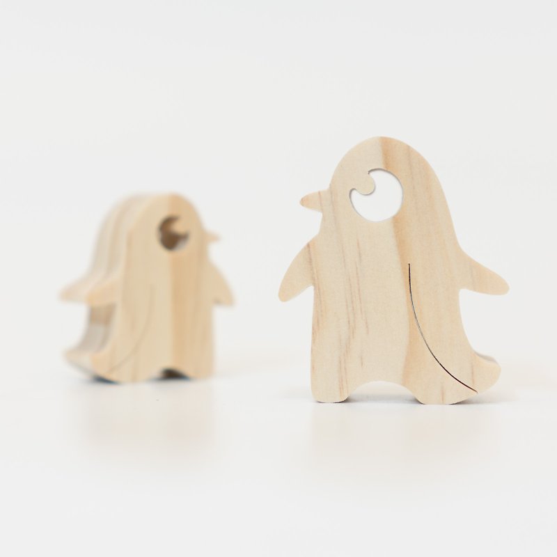 wagaZOO厚切造型积木 海洋系列－企鹅 - 摆饰 - 木头 卡其色