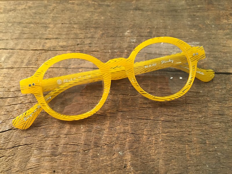 Absolute Vintage - Stanley Street(士丹利街) 圆形幼框板材眼镜 - Yellow 黄色 - 眼镜/眼镜框 - 塑料 