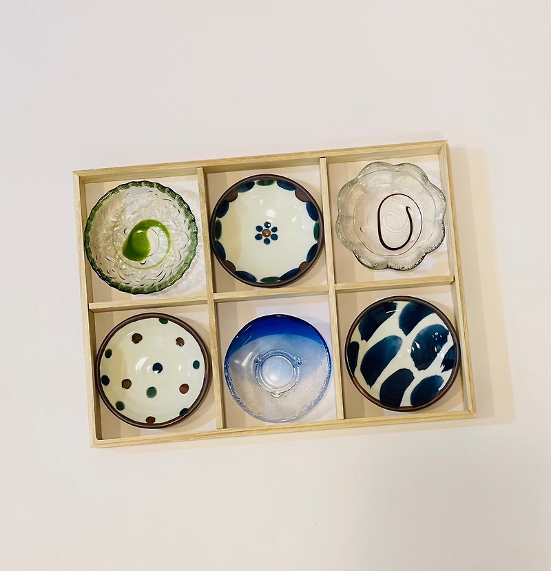 美浓烧-冲绳风情瓷皿&玻璃钵 木盒礼盒 - 盘子/餐盘/盘架 - 瓷 白色
