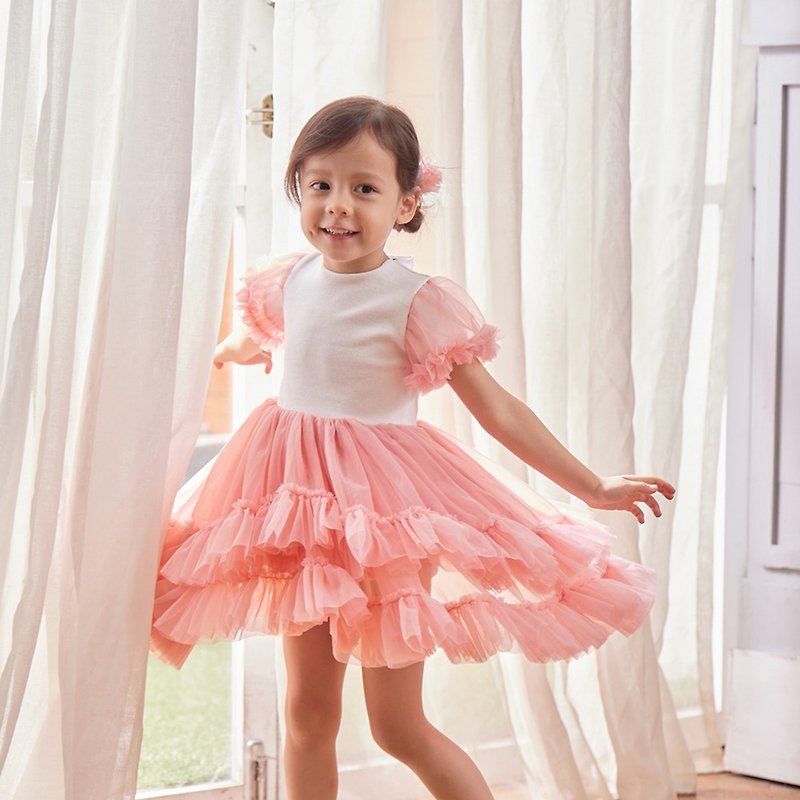 梦幻洋装系列-舞唱佛朗明哥 - 童装礼服/连衣裙 - 聚酯纤维 粉红色