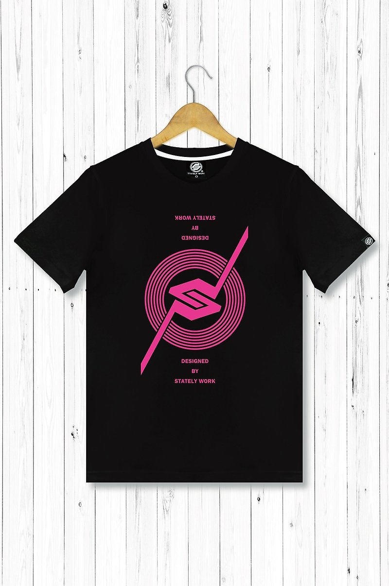statelywork唱盘T-男T恤 - 男装上衣/T 恤 - 棉．麻 粉红色