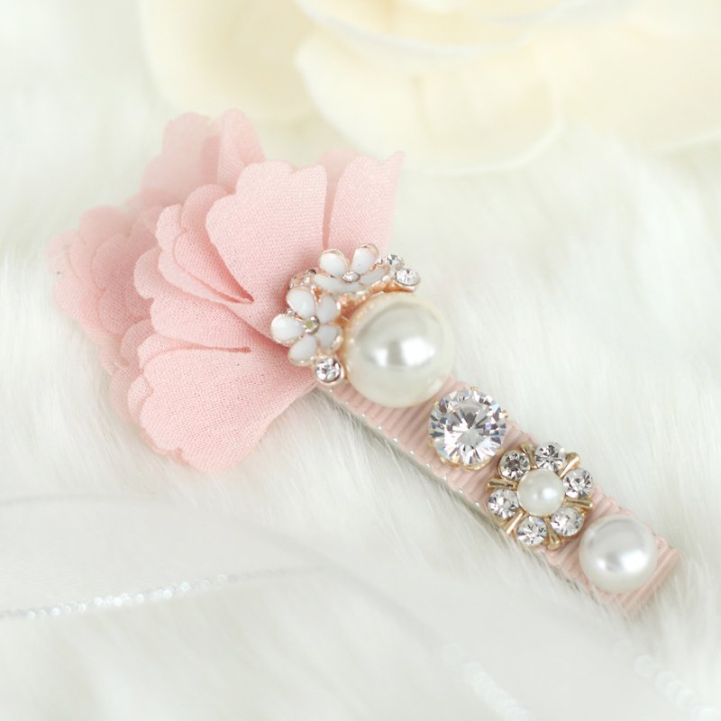 典雅珍珠发夹 - 发饰 - 其他金属 粉红色
