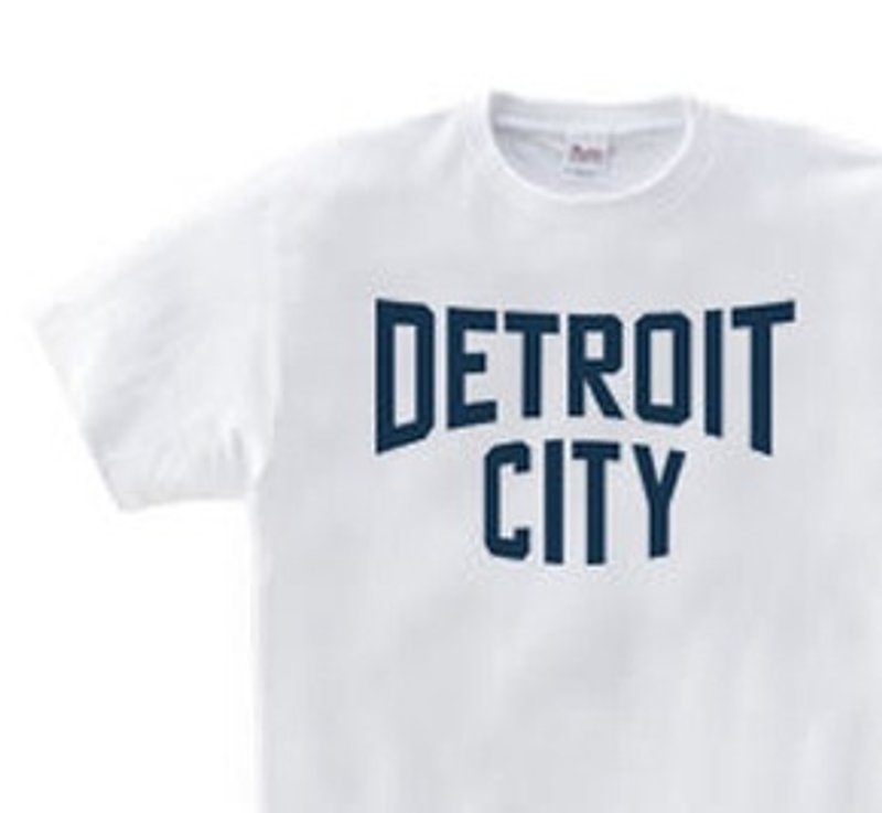 デトロイト CITY　150.160（WomanM.L）　Tシャツ【受注生産品】 - 女装 T 恤 - 棉．麻 白色