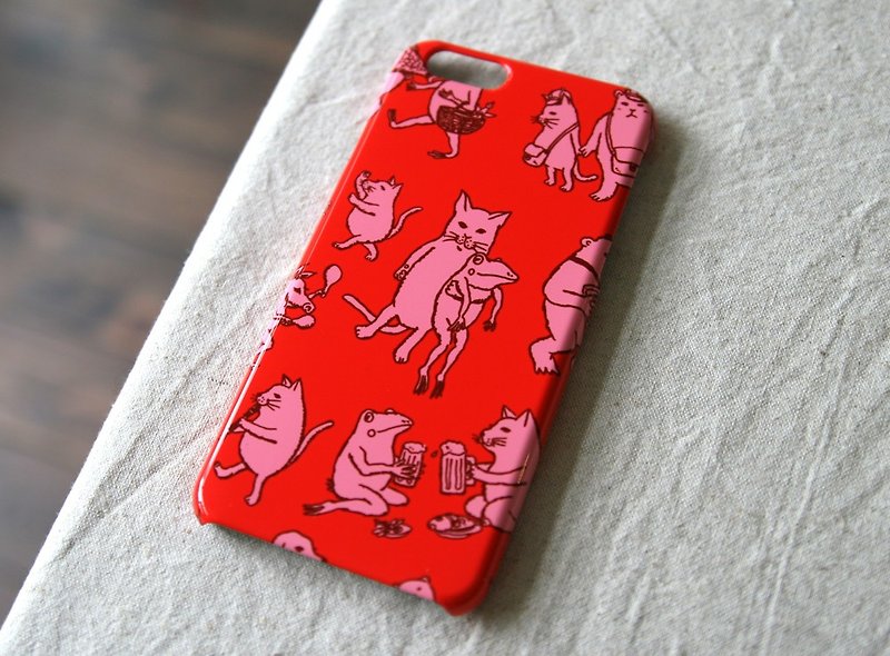 iPhoneケース　なかまたち　レッド　 - 手机壳/手机套 - 纸 红色