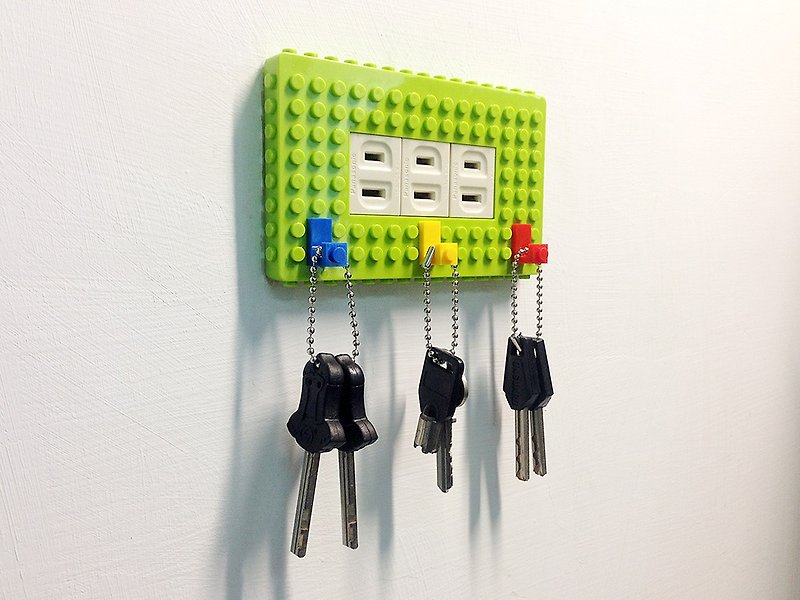 Qubefun 积木收纳电源盖+积木挂勾(幸运绿)可爱礼物 兼容乐高LEGO - 收纳用品 - 塑料 绿色