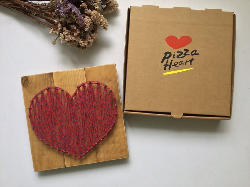 限量Pizza Heart 告白利器 创意礼物  爱心饰品 情人节 生日 礼物 - 墙贴/壁贴 - 木头 咖啡色