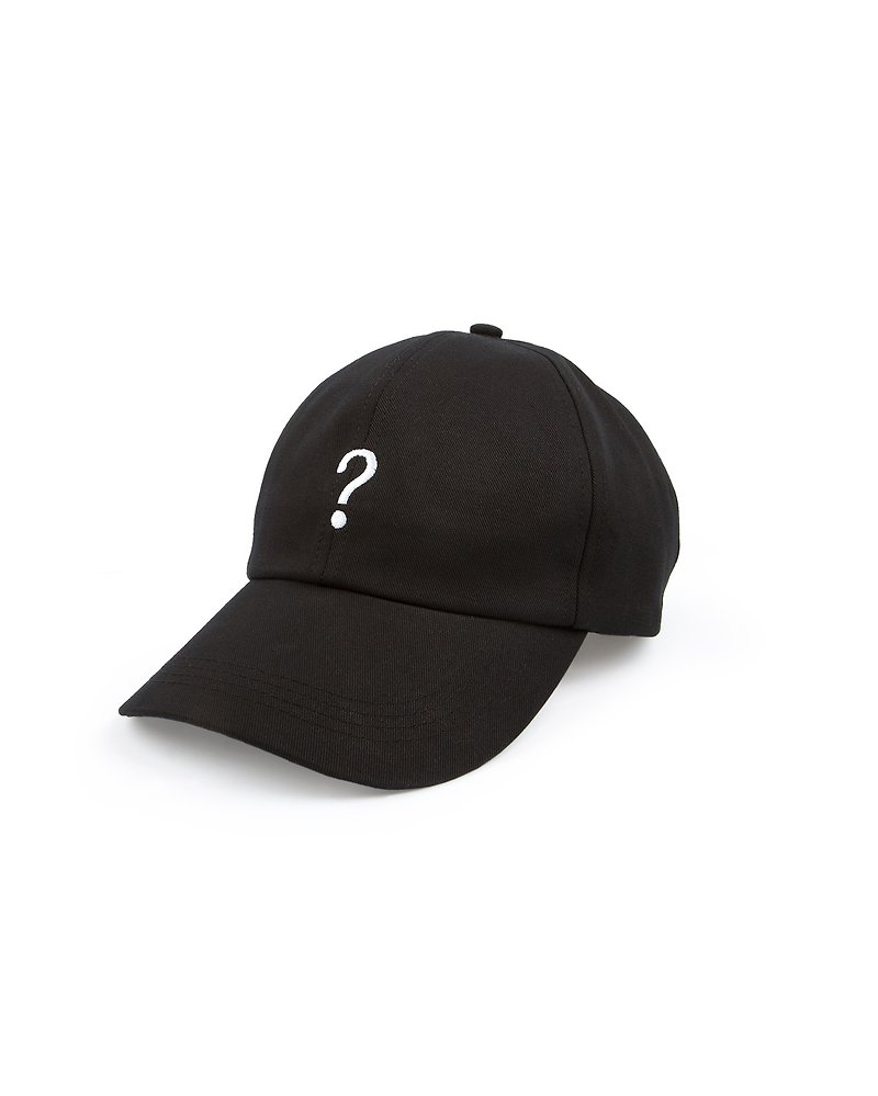 Question Cap 问号球帽 - 帽子 - 棉．麻 黑色