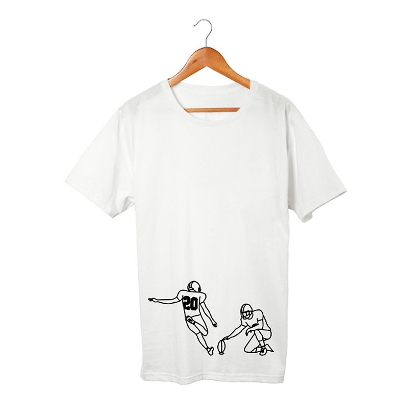 アメフト #2 Tシャツ - 男装上衣/T 恤 - 棉．麻 白色