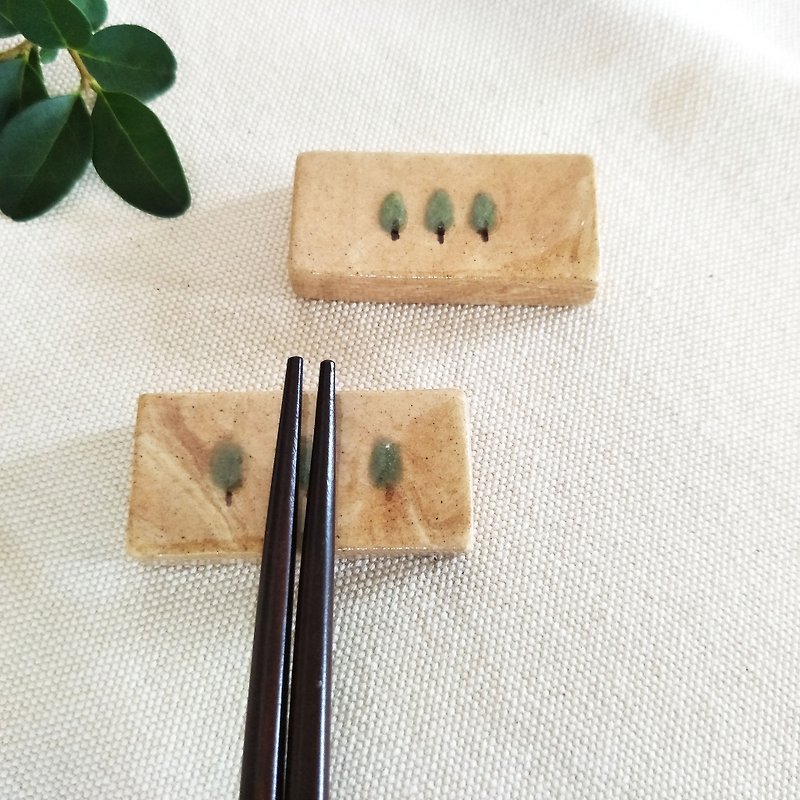 陶制小树筷架 - 餐垫/桌巾 - 陶 