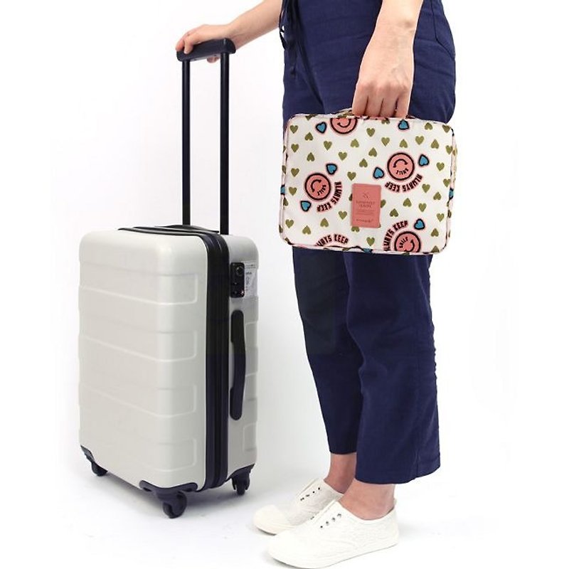 Dessin x MPL-旅游收纳-欢乐星手提万用包-笑脸粉,MPL25335 - 手提包/手提袋 - 其他材质 粉红色