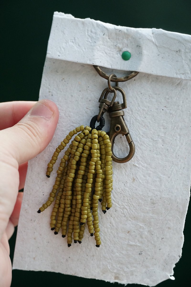 古珠 稻穗 钥匙圈 - 钥匙链/钥匙包 - 其他材质 绿色