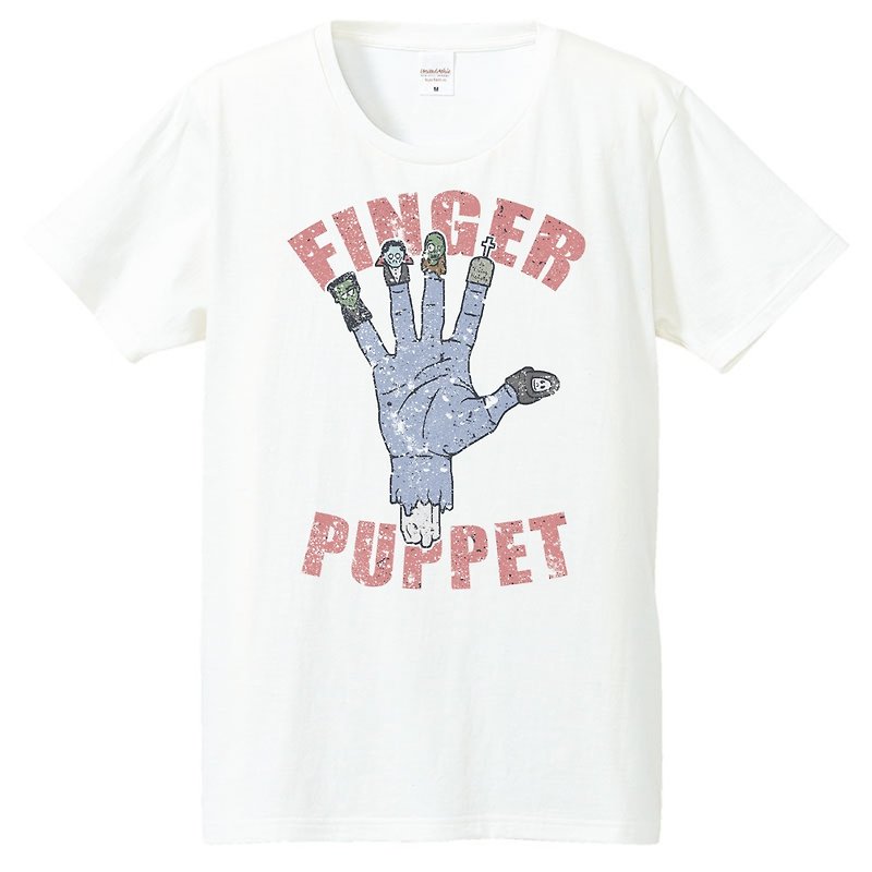 T-shirt / finger puppet - 男装上衣/T 恤 - 棉．麻 白色