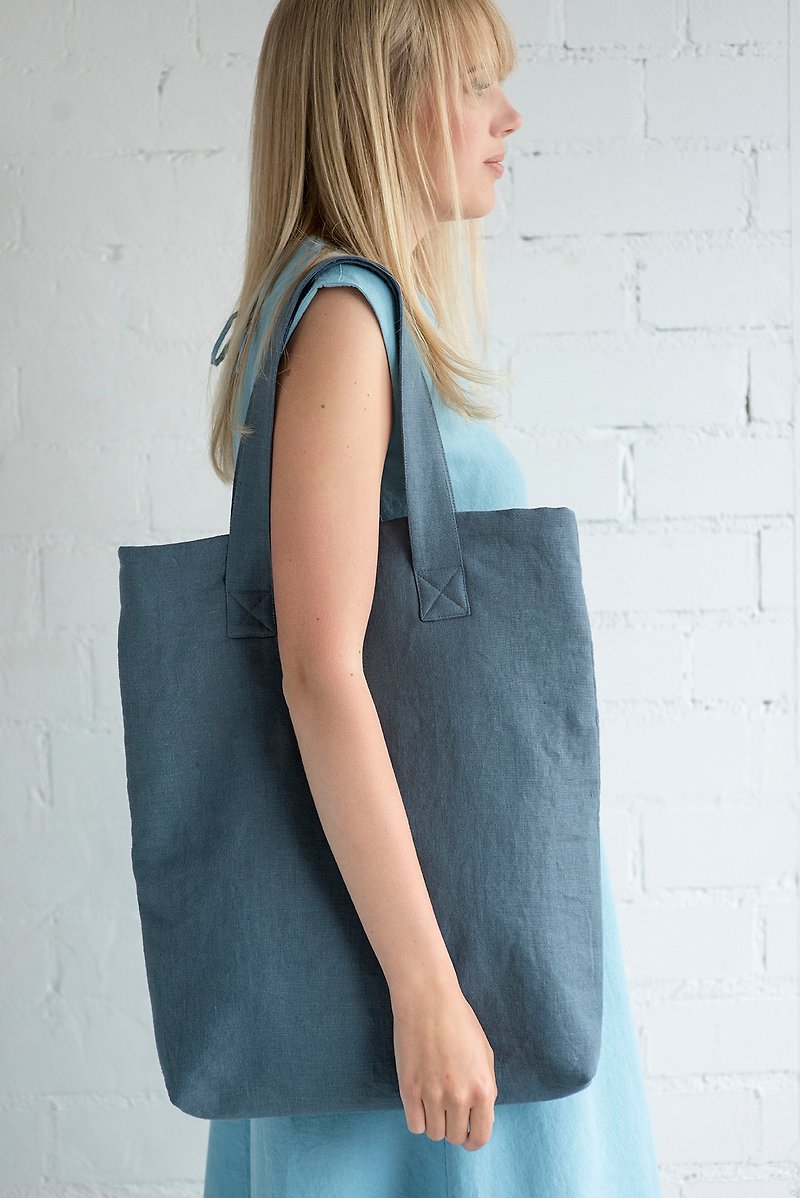 Linen Shoulder Bag Motumo – 17B1 - 手提包/手提袋 - 亚麻 