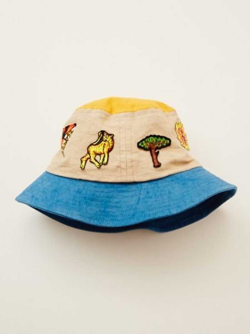 【预购中】✱拼接刺绣贴布渔夫帽✱(3色) - 帽子 - 棉．麻 多色