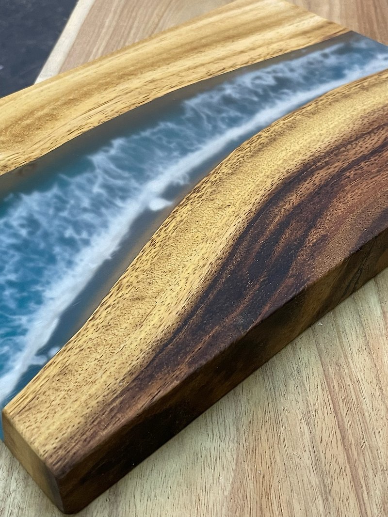 海洋树脂胡桃木手工托盘/砧板 - 托盘/砧板 - 木头 蓝色