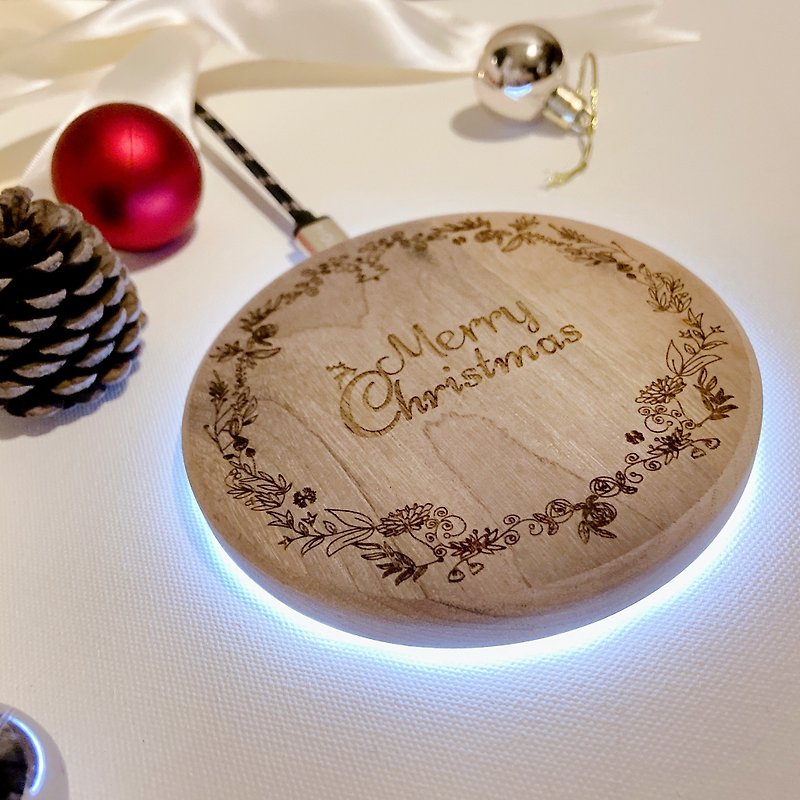【2024圣诞节限定】MagWalnut LED胡桃木15W无线充电 (定制化) - 数码小物 - 木头 咖啡色